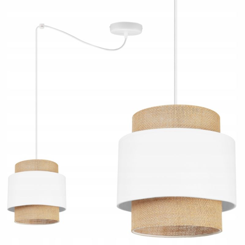 Lampa sufitowa wisząca Light Home Boho Spider 1x E27 60W juta biały 1szt.