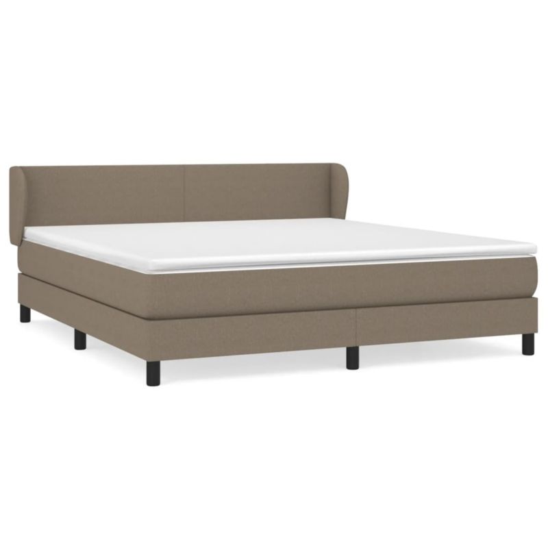 Łóżko z materacem WaszeMeble 160x200 cm Taupe tkanina WM-3126097 1 szt.
