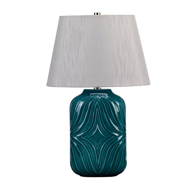 Lampka stołowa Elstead Muse turkusowo-szara 1 x E27 x 60W IP20 wym: 56 x 36 x 23 cm porcelana - 1 szt.