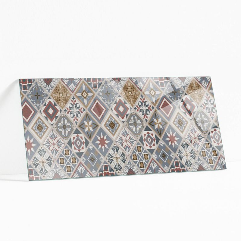 Blat Szklany z Nadrukiem Wallfluent 125x50 cm Mozaikowe wzory z ozdobami 1 szt.