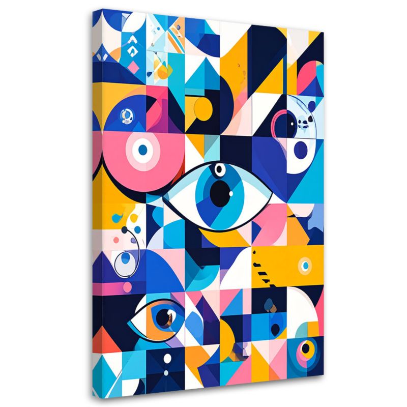 Obraz do salonu sypialni Feeby Abstrakcja geometryczna oko Bauhaus 40x60cm 1szt