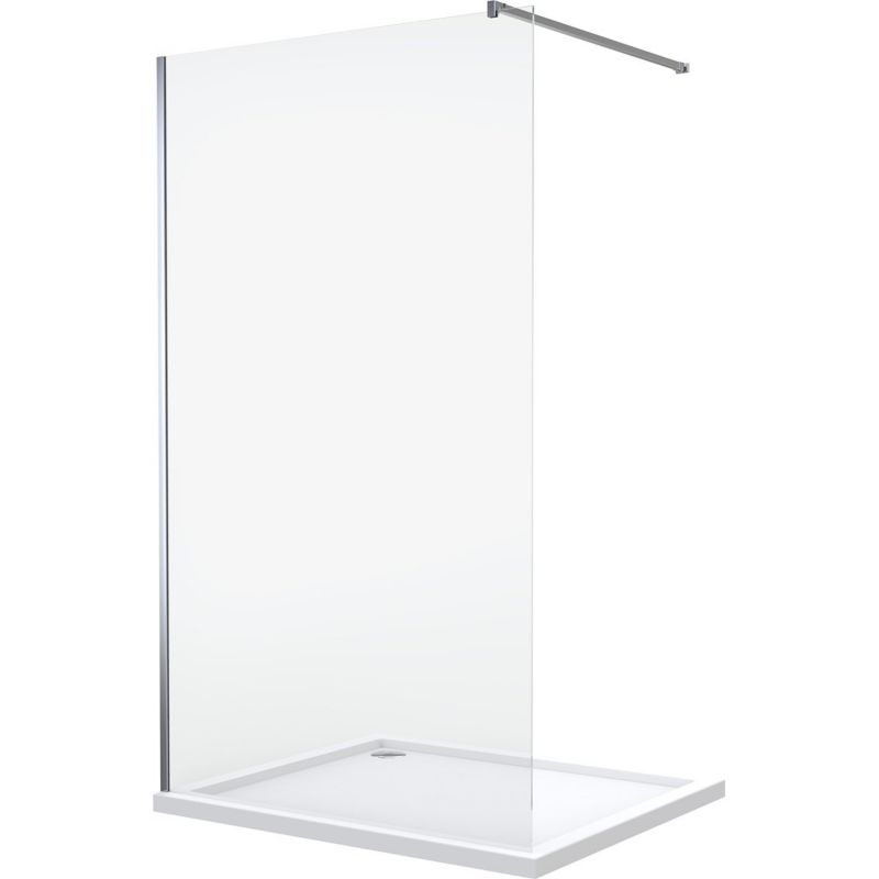 Ścianka prysznicowa walk-in Oltens Vida 90 cm, chrom połysk, szkło hartowane 8 mm, 1 szt.