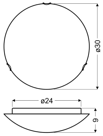 Plafon Candellux DUNA okrągły 30 cm złoto-biały 1xE27x40W IP20 - 1 szt.