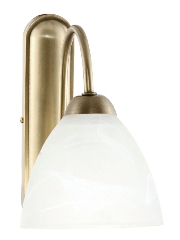 Kinkiet Ścienny EDYLIT Do Sypialni Złoty Glamour Biały Klosz 1xE27 IBIS BIANCO 14-653 1 szt.