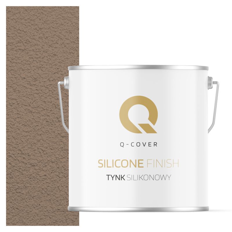 Tynk Silikonowy Elewacyjny Baranek 3.0mm Q-Cover Orzechowy F535 7KG