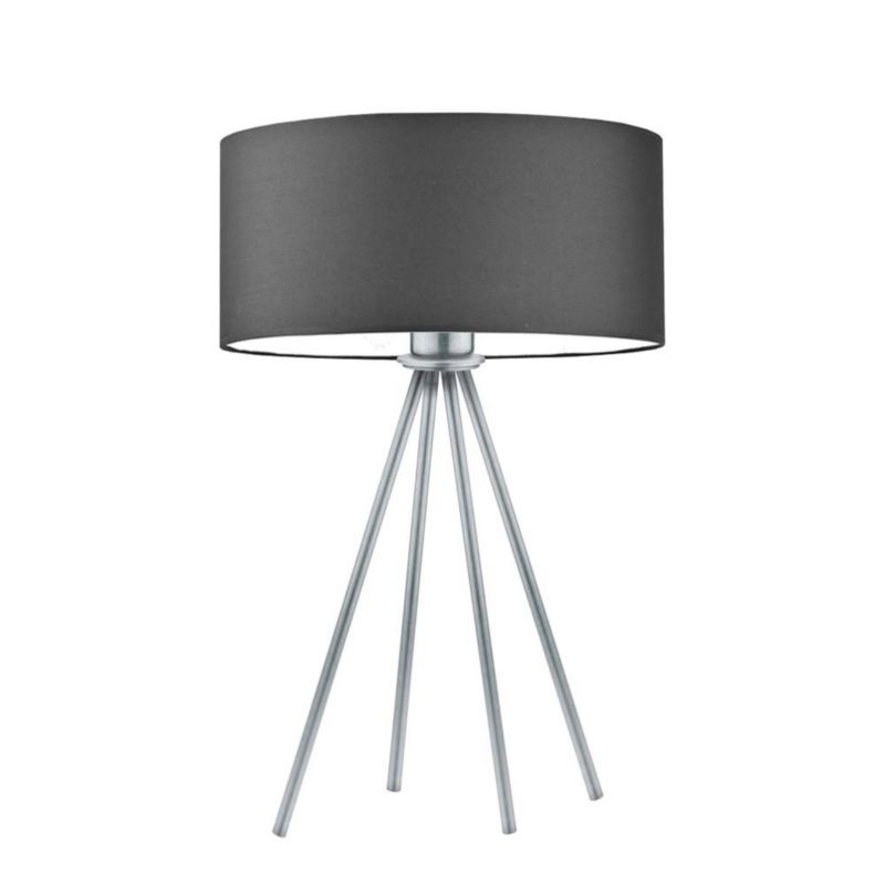 Lampka Nocna Volta Light Factory Solaris Abażur Srebrny/Grafitowy 1xE27 1szt.
