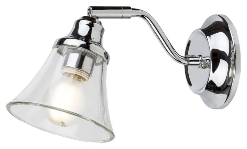Kinkiet ścienny Rabalux Antoine chromowany przezroczysty do łazienki 1 x E14 x 40W IP44 wym: 13 x 11 x 21 cm - 1 szt.