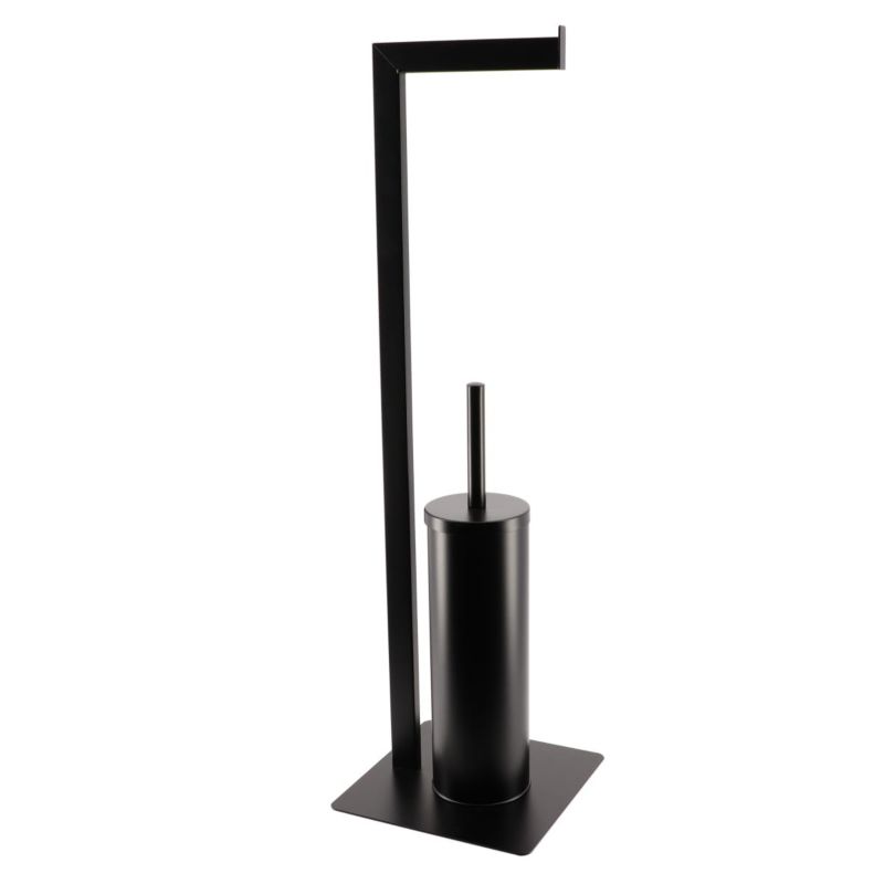 Stojak na papier ze szczotką Raspo Black TENDANCE czarny metalowy 68x20 cm 1 szt.