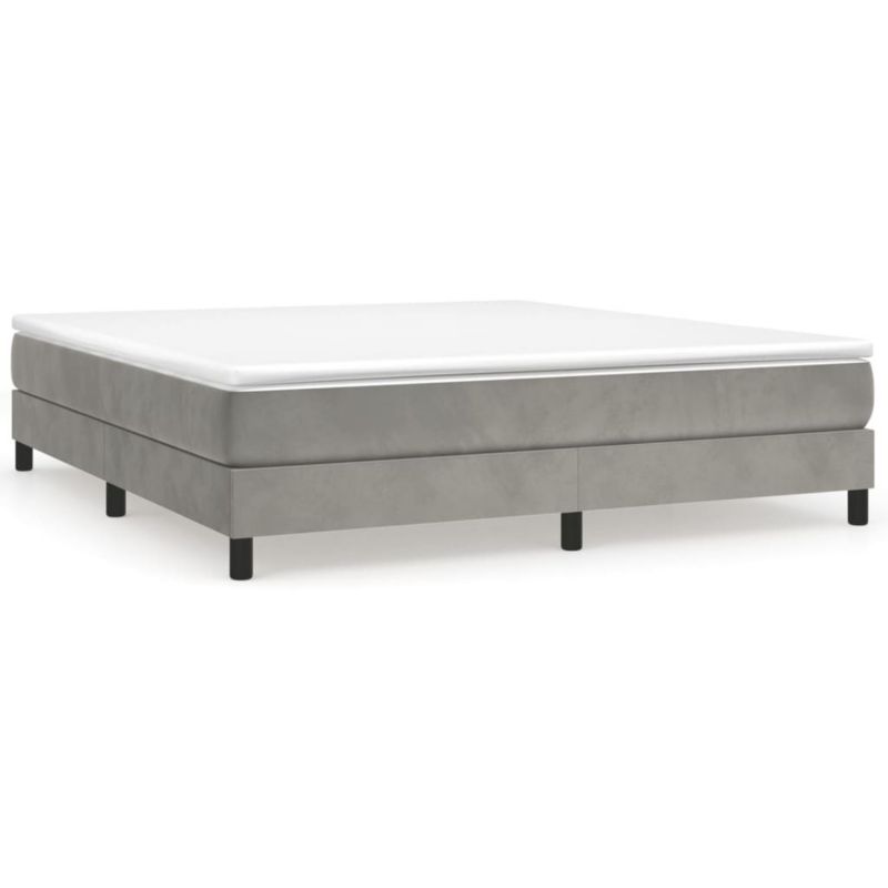 Łóżko kontynentalne WaszeMeble 160x200 cm jasnoszare WM-3144339 1 szt.