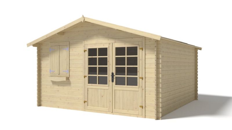 Domek ogrodowy ALTANKA 16 m2 - 4x4 m - 28 mm, drewniany, 1 szt.