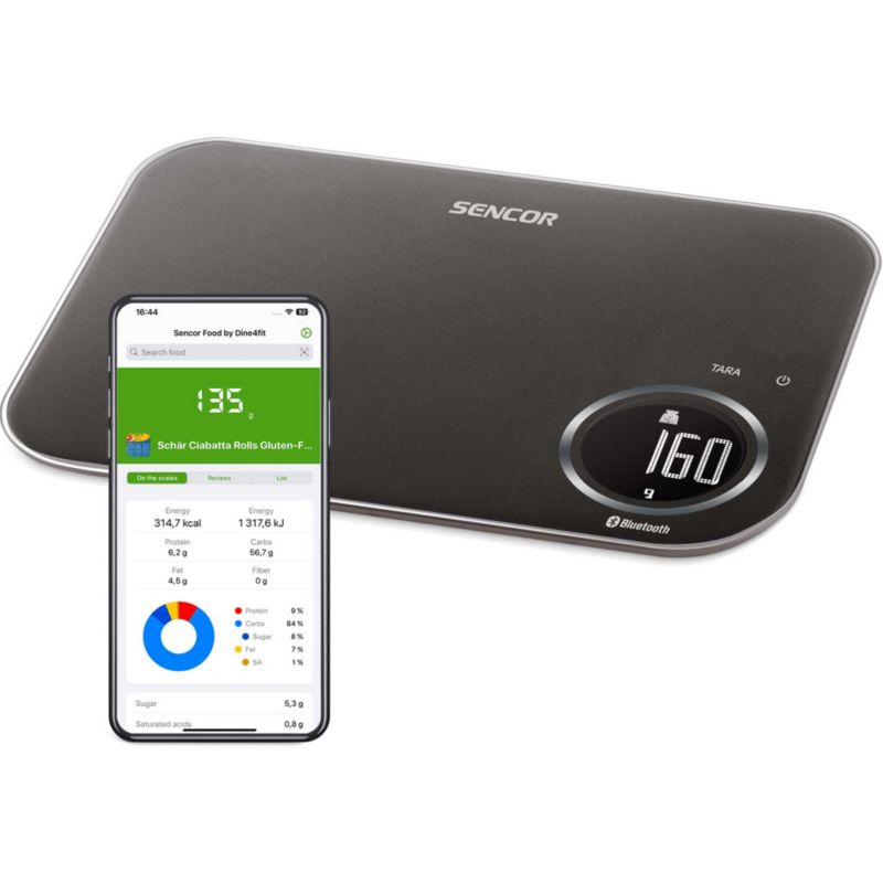 Waga Kuchenna Sencor SKS 7178BK Elektroniczna Bluetooth Do 8kg 1szt