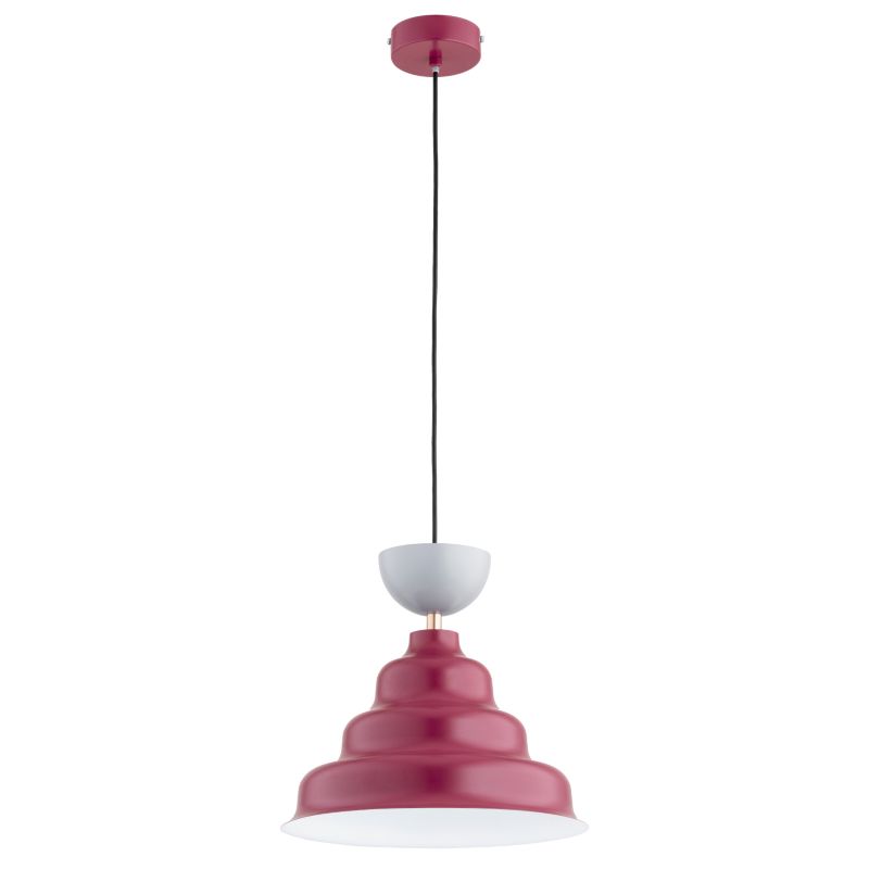 Lampa wisząca złoty detal Alfa BAŁWANEK czerwona 1xE27x15W IP20 wym:90x32,5x32,5cm - 1 szt.