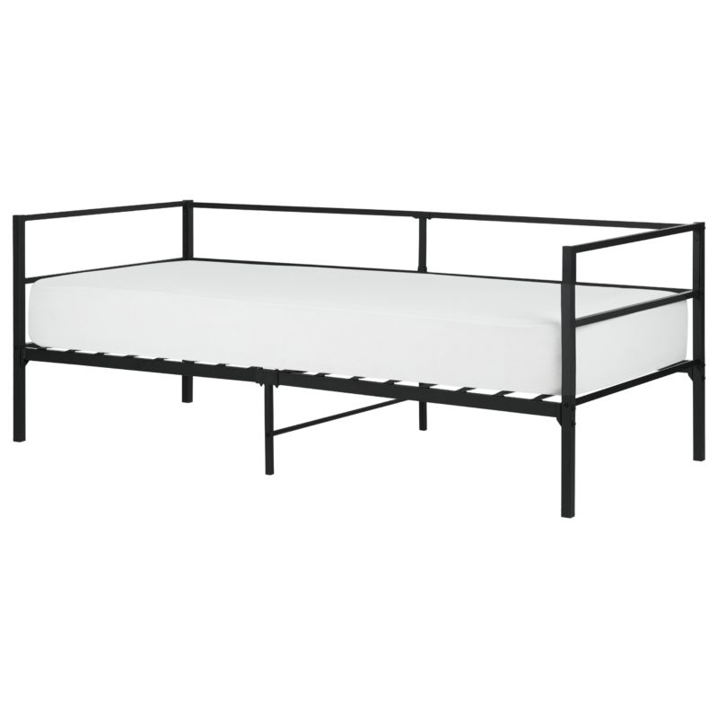 Łóżko Metal Battut 90 x 200 cm Czarny 1 szt.