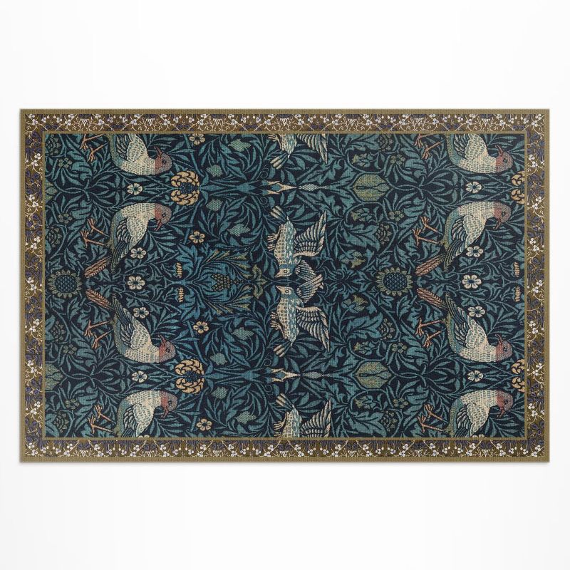 Dywan Winylowy Z Nadrukiem Wallfluent 120x180 cm Ptak na polu William Morris 1 szt.