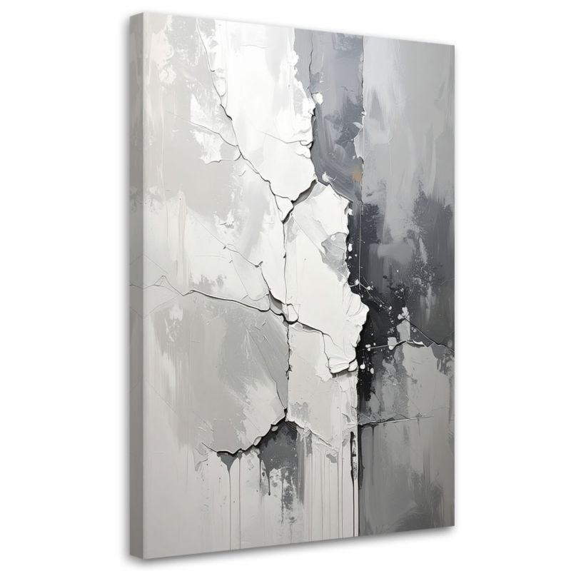 Obraz do salonu sypialni kuchni biura loftu Feeby Czarno biały mur 70x100cm 1szt