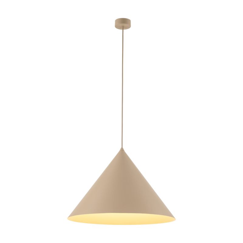 Lampa Wisząca Tk-Lighting Cono Sabia beżowy stożek wielki 1 Xl - 1szt.