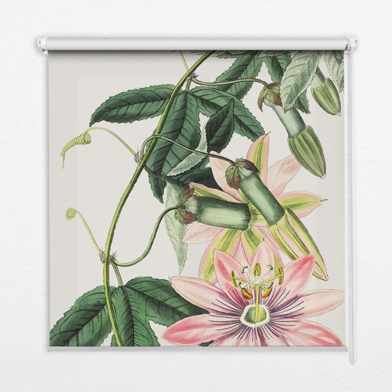 Osłona Okienna Tulup 60x140 cm Różowy Kwiatek Montaż do ściany/sufitu 1 szt.
