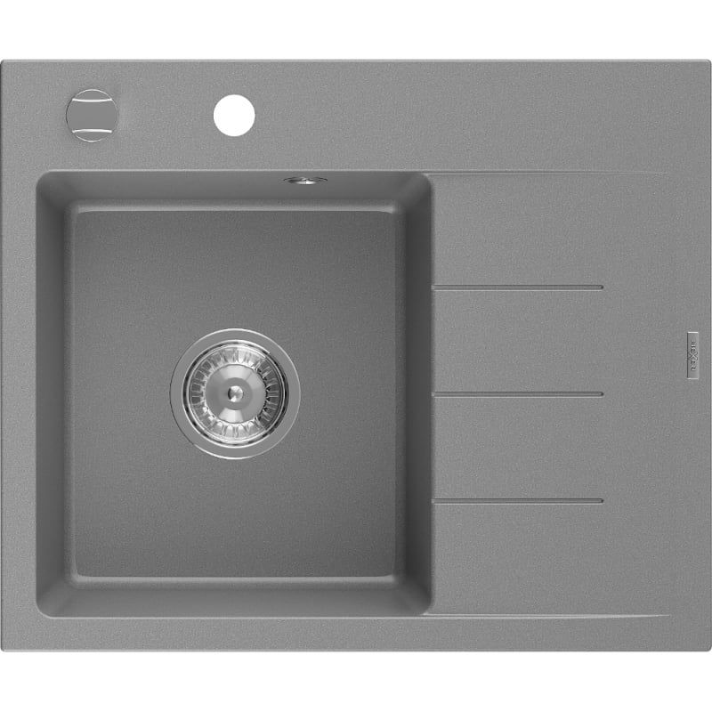 Zlewozmywak wpuszczany Mexen Ben 1-komorowy szary 600x500 mm 6522605000-71