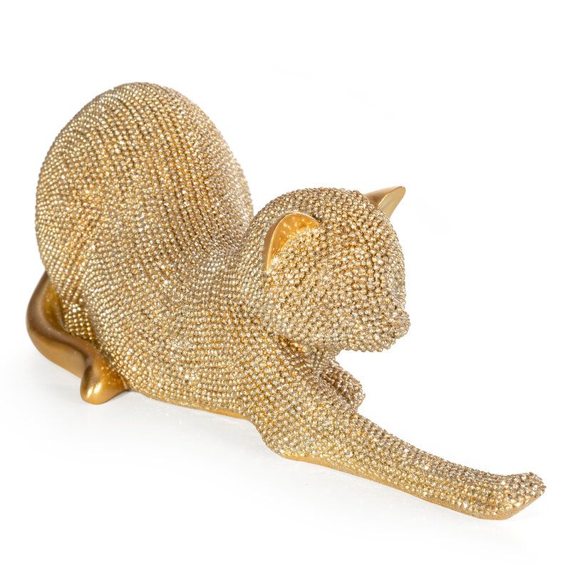 Figurka dekoracyjna Eldo 2 Kot Eurofirany 26 x 9 x 9 cm złota 1 szt.