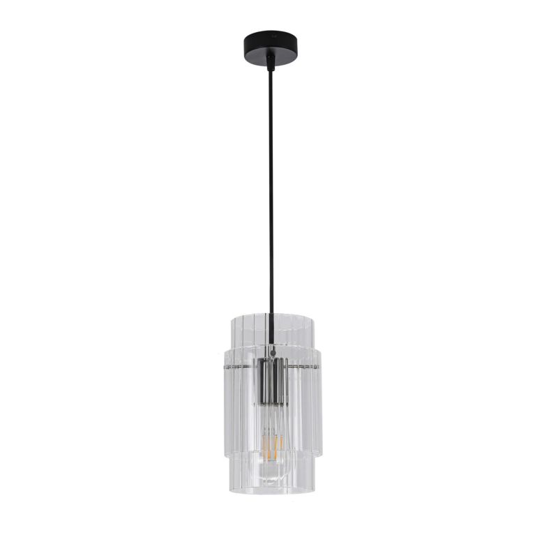 Lampa wisząca Light Prestige Savana 6005 czarno-transparentna szerokość 14 cm 1xE27 x 60W 1 szt.