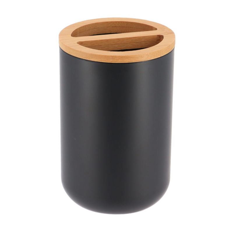 Kubek na szczoteczki Besson Black TENDANCE czarny z bambusem 300 ml 1 szt.