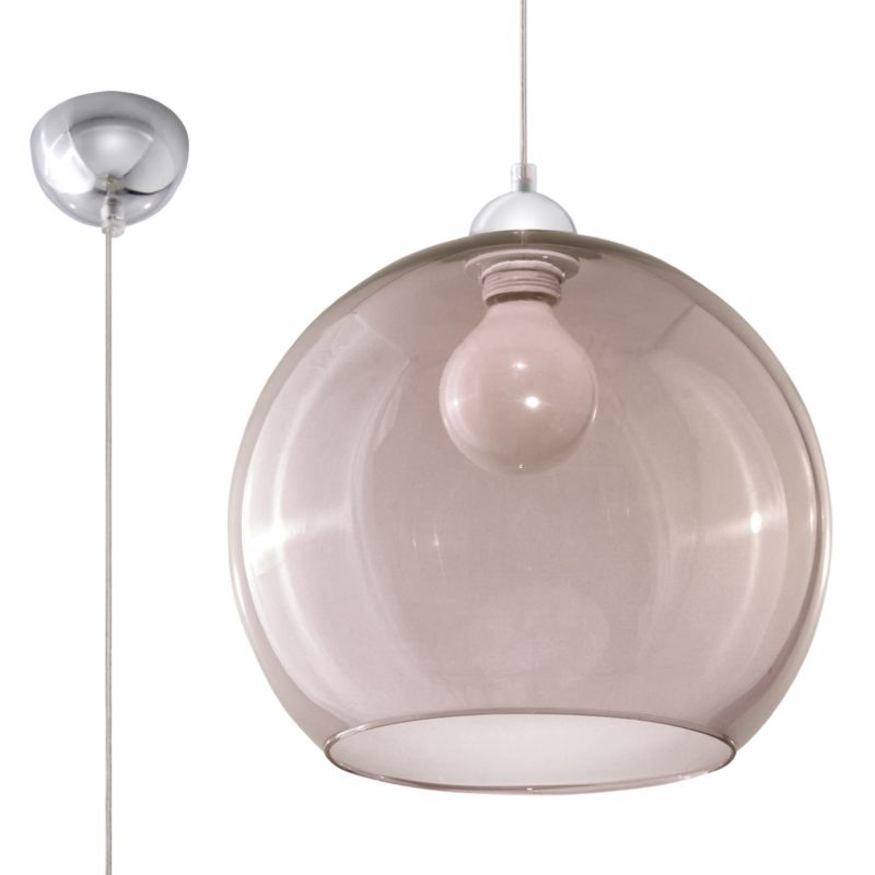Lampa sufitowa Pure Lume ROTUND chromowana-przezroczysty 1xE27x60W IP20 wym:80x30x30cm - 1 szt.