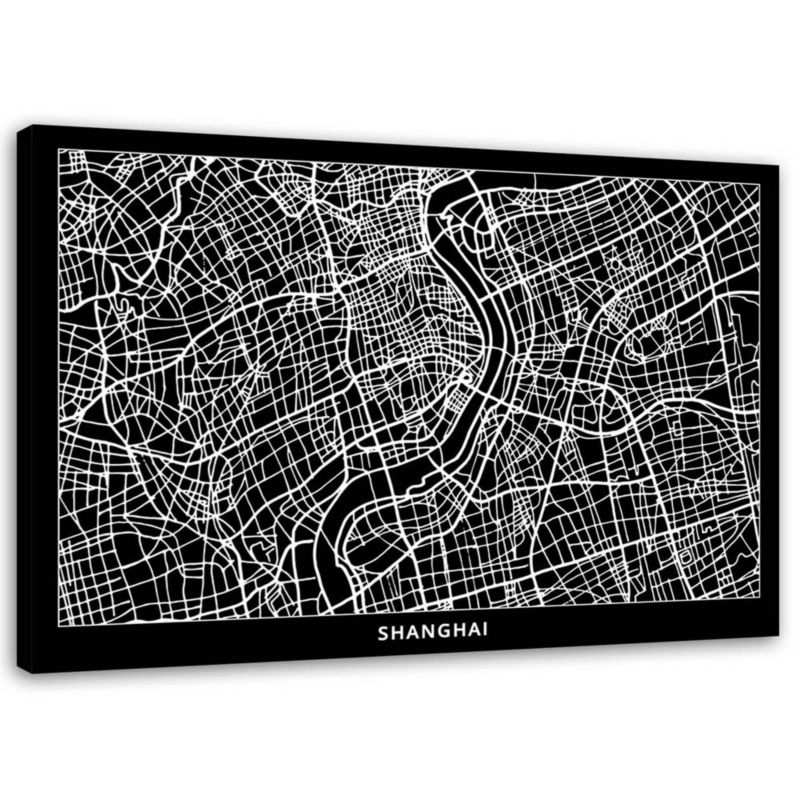 Obraz na płótnie Feeby Szanghaj - plan miasta 30x20cm 1szt