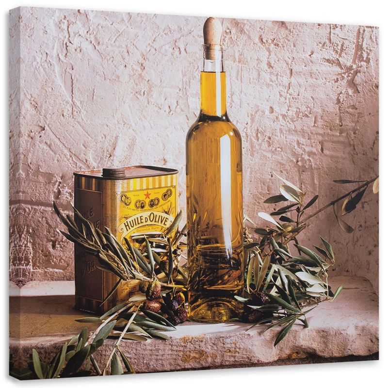 Obraz na płótnie Feeby Oliwa z oliwek na stole 40x40cm 1szt