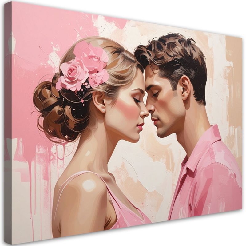 Obraz do salonu sypialni biura loftu Feeby Zakochana para w stylu boho 100x70cm 1szt