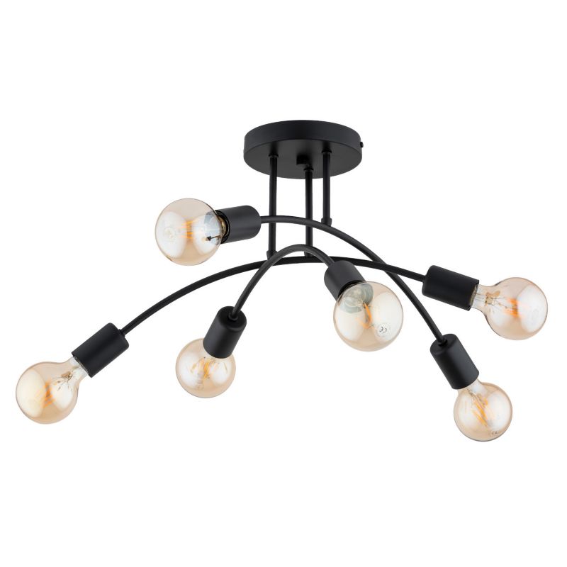 Lampa sufitowa Alfa Lanti czarna wym: 26 x 55 x 55 cm 6xE27 x 15W 1 szt.