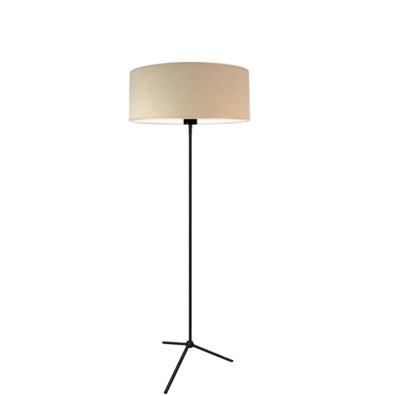 Lampa stojąca Volta Light Factory podłogowa z abażurem beżowy walec CARLA 1szt.