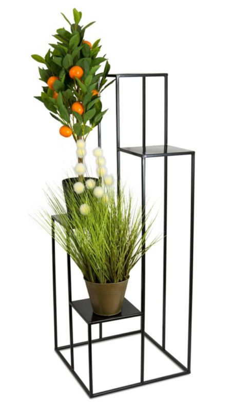 Kwietnik stojący 10-1538 HowHomely metalowy 40x110 cm czarny 1 szt.