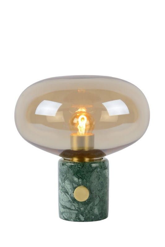 Lampa stołowa Lucide Charlize zielono-bursztynowy 1 x E27 x 40W IP20 wym: 24 x 23 x 23 cm szkło - 1 szt.