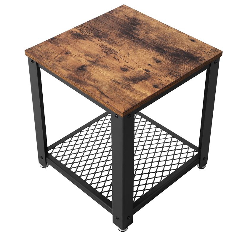 Szafka nocna Songmics stolik nocny 45x55cm brązowy loft 1 szt.
