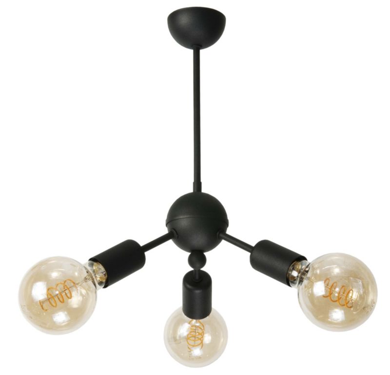Lampa sufitowa wisząca EDYLIT czarna loft 3xE27 do salonu DOLCE 13-112 1 szt.