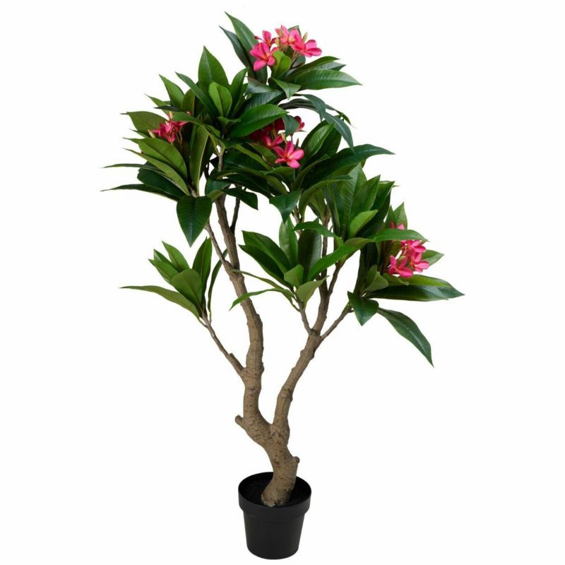 Sztuczne drzewko HowHomely frangipani różowa 150 cm doniczce 1 szt.