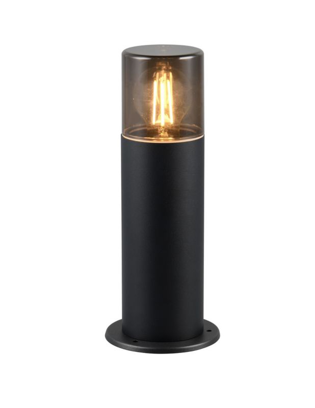 Lampa ogrodowa stojąca 30 cm okrągły Trio HOOSIC czarna-dymiona 1xE27x28W IP44 wym:30x12x12cm - 1 szt.