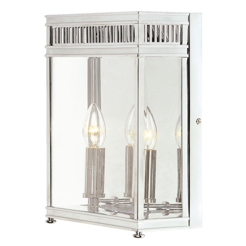 Kinkiet ścienny zewnętrzny Elstead Holborn polerowany chrom 2 x E14 x 40W IP44 wym: 31 x 25,5 x 11 cm - 1 szt.