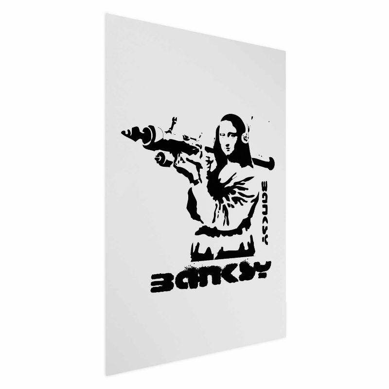 Plakat Artgeist Mona Lisa z bazuką 60x90 cm bez ramy 1 szt