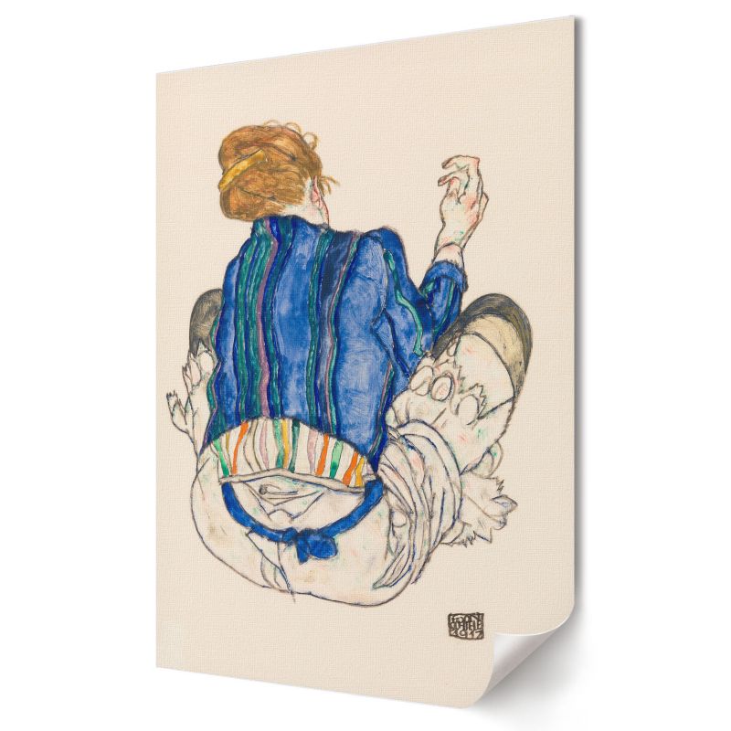 Plakat Wallfluent Format A1 Siedząca kobieta Artysta Egon Schiele 1 szt.