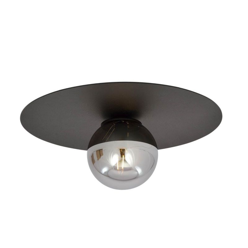 Lampa sufitowa Emibig Solar czarno-grafitowa wym: 19 x 43 cm 1xE14 x 10W 1 szt.