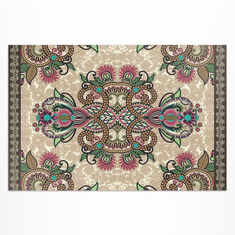 Dywan Winylowy Zewnętrzny Wallfluent 80x120 cm Klasyczny wschodni wzór roślinny 1 szt.