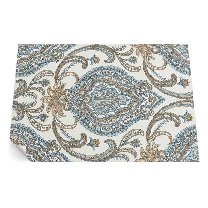 Dywan Winylowy Zewnętrzny ArtPrintCave 150x225 cm Orientalne kwiaty ozdobny motyw roślinny 1 szt.