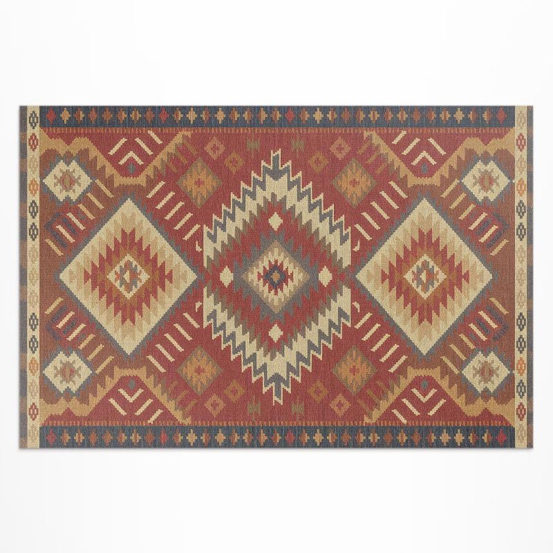 Zewnętrzny Dywan Winylowy Wallfluent 80x120 cm Harmonia azteckich figur geometrycznych 1 szt.
