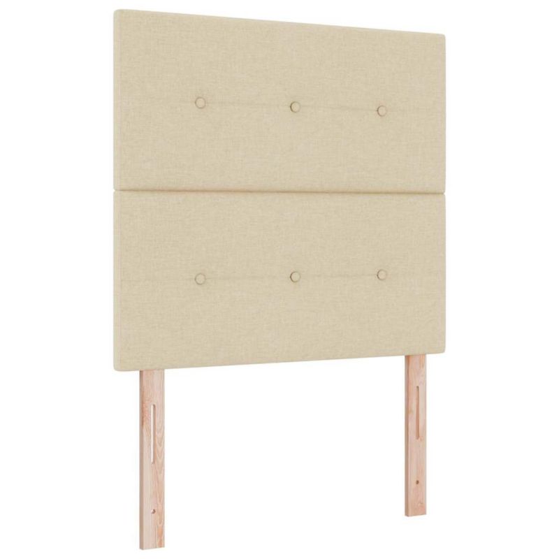 Łóżko z materacem WaszeMeble 80x200 cm Kremowy tkanina WM-3339348 1 szt.
