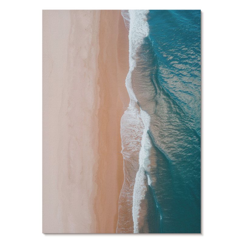 Nowoczesny Plakat na Płótnie Tulup 42x59,4 cm (A2) Fale plaża Do salonu, sypialni, biura 1 szt.