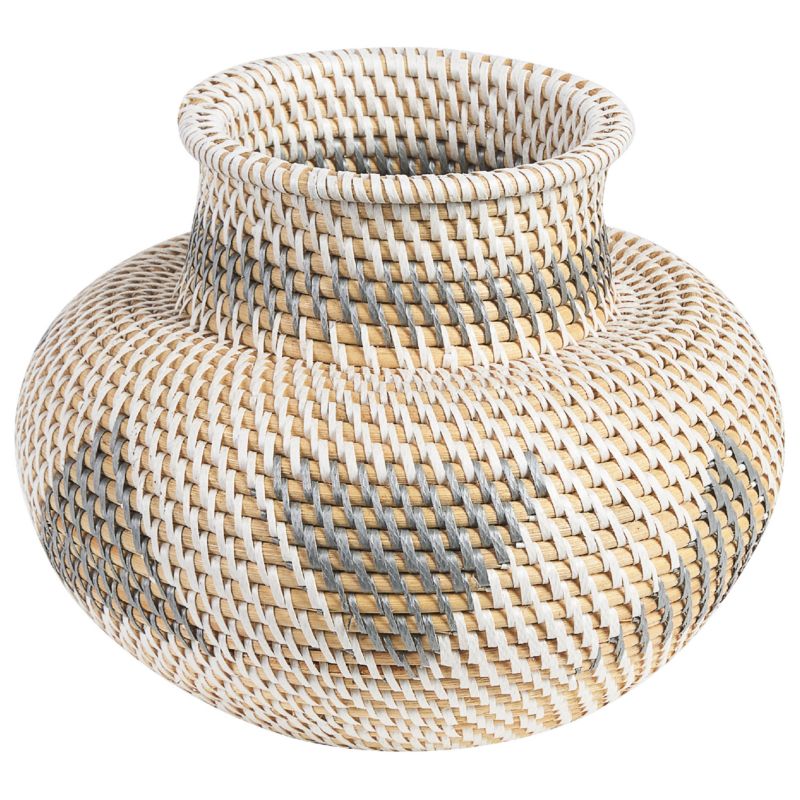 Wazon dekoracyjny Asahan Rattan 22 cm Naturalny 1 szt.