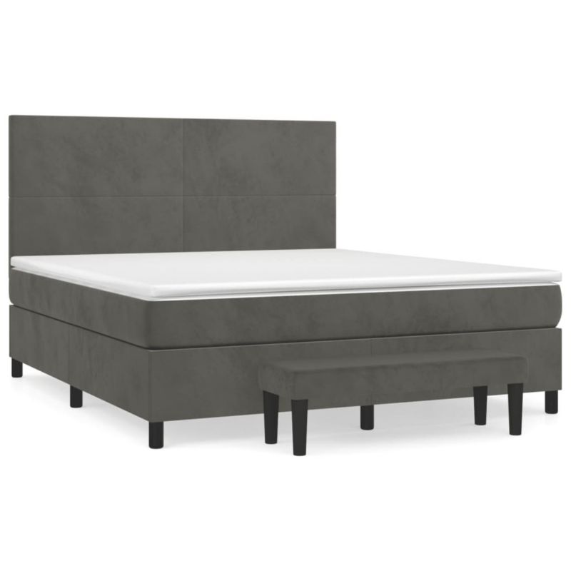 Łóżko kontynentalne WaszeMeble 160x200 cm ciemnoszare WM-3137732 1 szt.