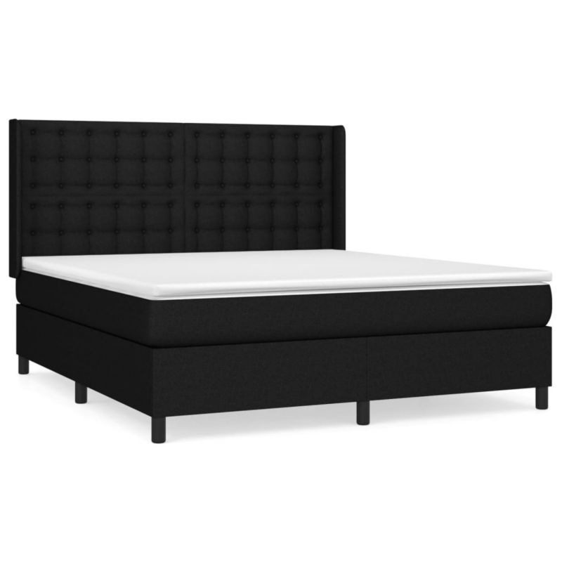 Łóżko kontynentalne WaszeMeble 180x200 cm czarne WM-3131771 1 szt.
