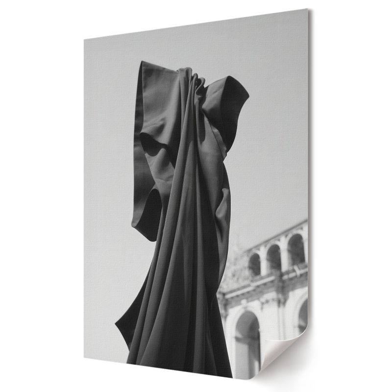 Plakat canvas Wallfluent Format A3 Czarna tkanina Kolektyw Visual Echo 1 szt.